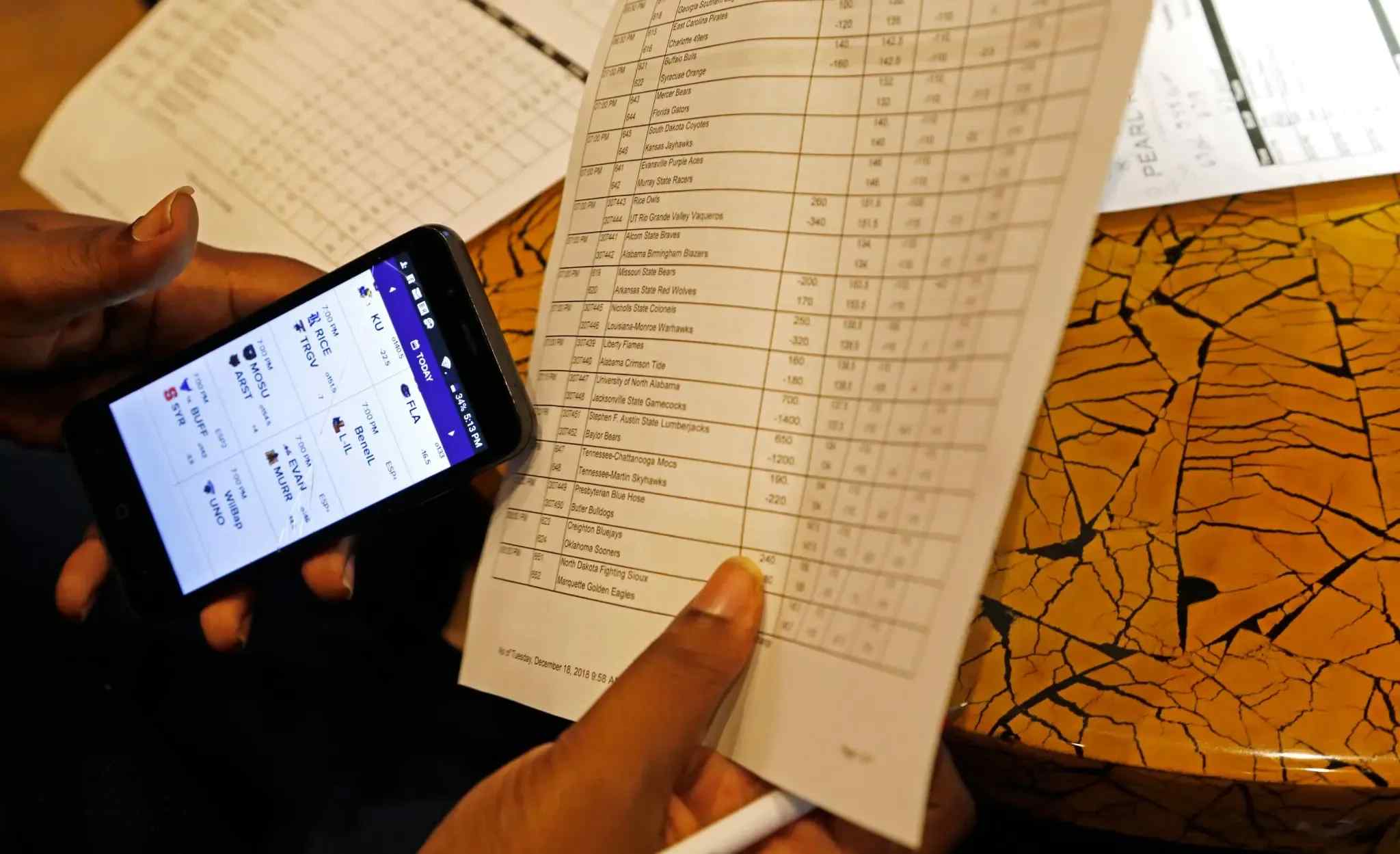 Odds sheet