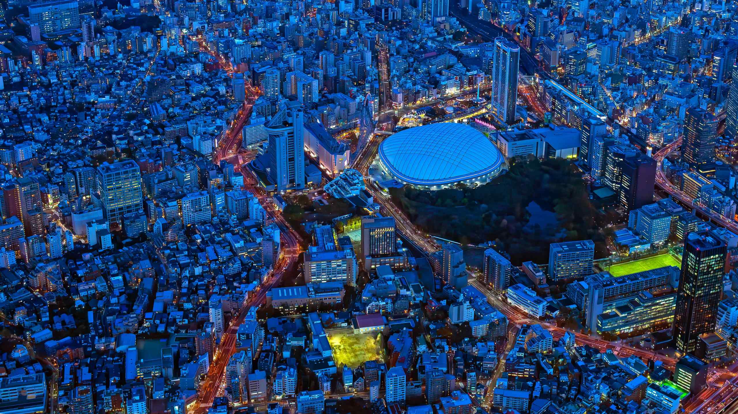 birdseye view of tokyo
