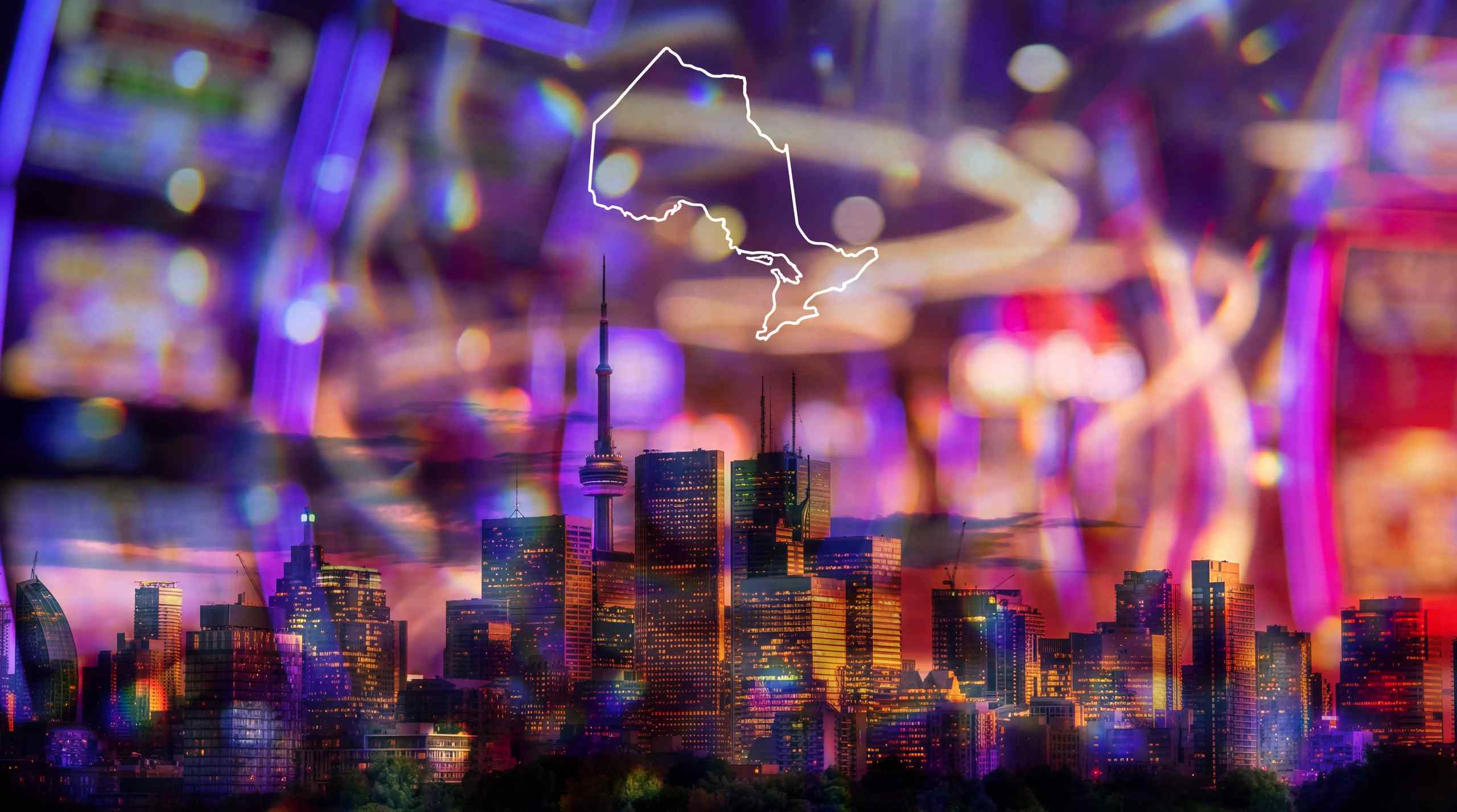 Nova Scotia map and skyline