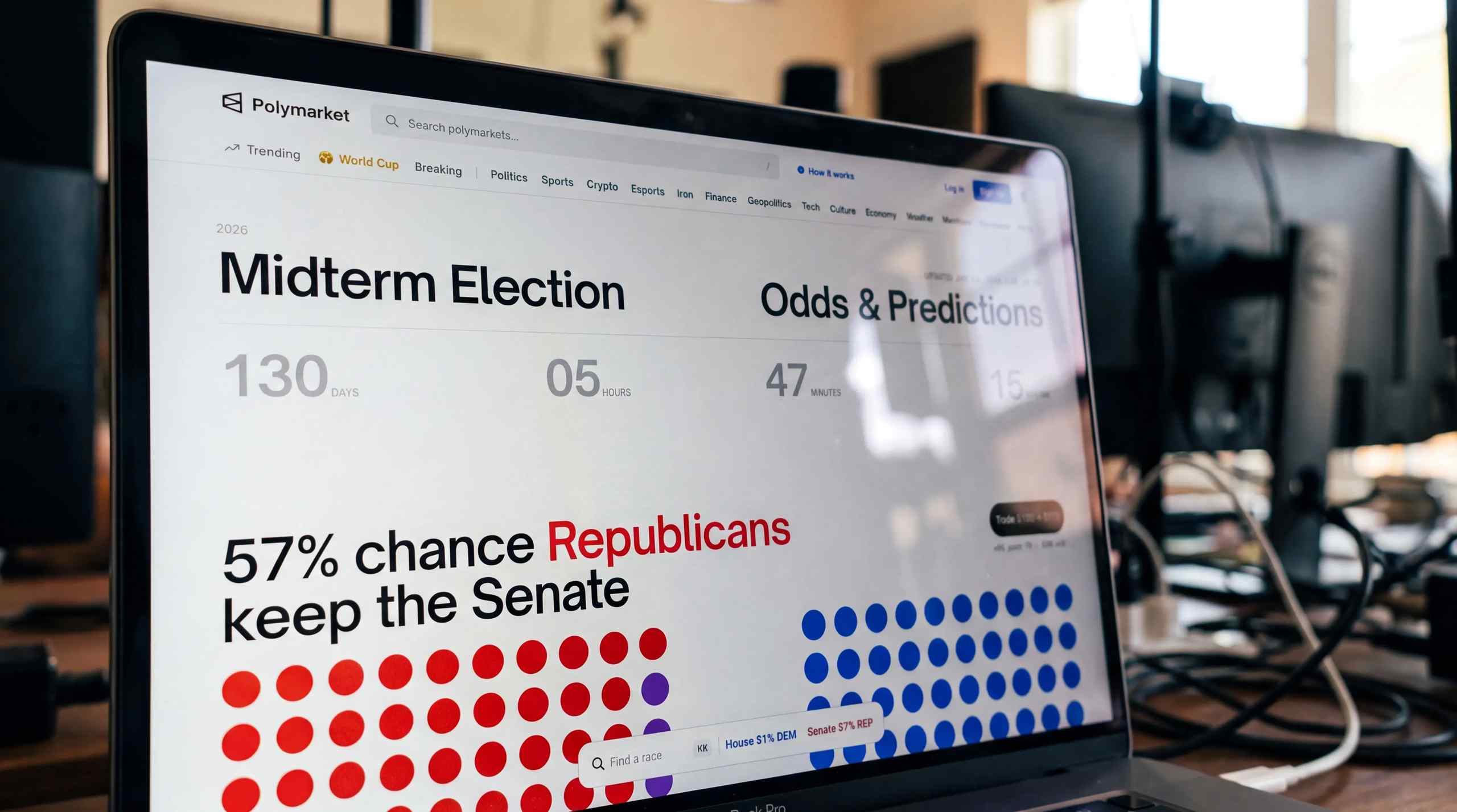 prediction market platform on laptop