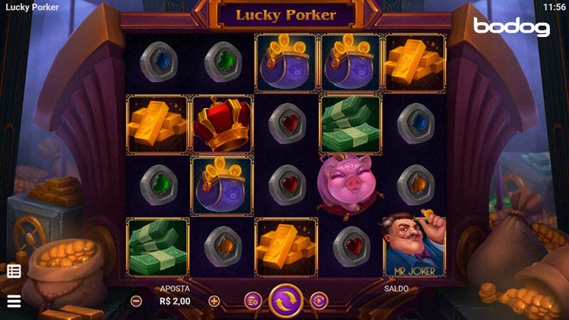 lucky porker jogo