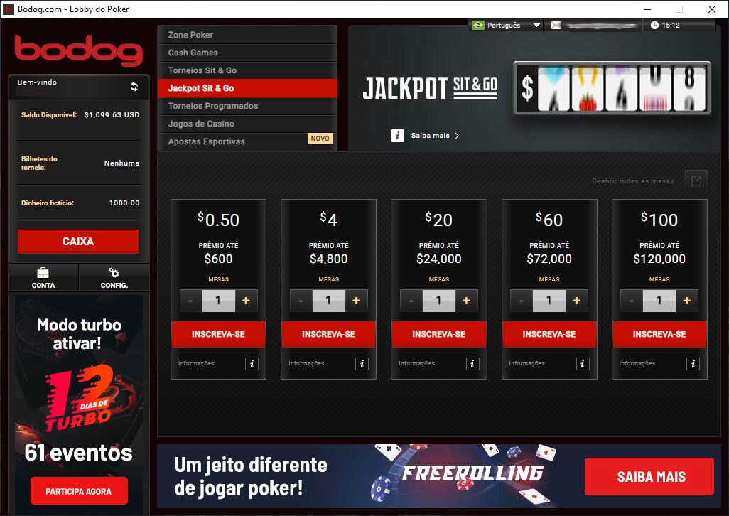 Bodog Poker Jackpot Sit and Go